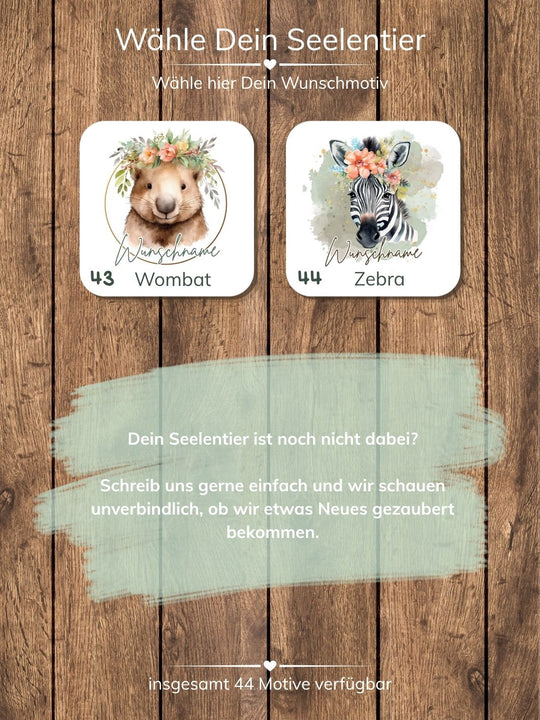 Motivauswahl Geschenkbox Seelentier mit Personalisierung. Achtsame Geschenke für Frauen bei Alles auf Anfang in Bedburg, NRW