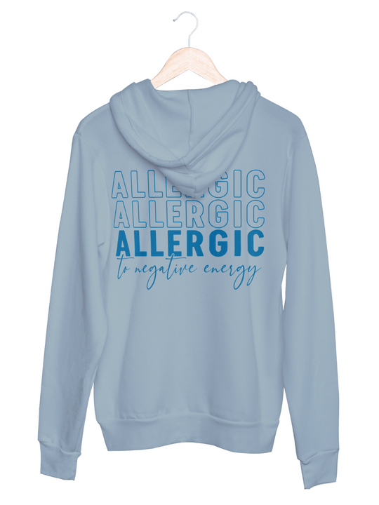 ALLERGIC Unisex Hoodie slimfit blue fog