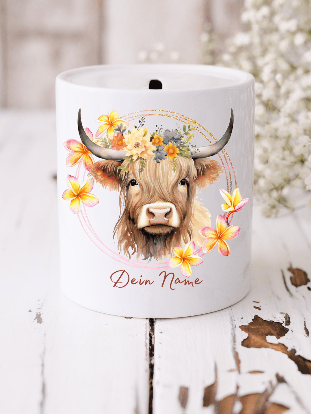 HIGHLAND COW Spardose (personalisierbar)