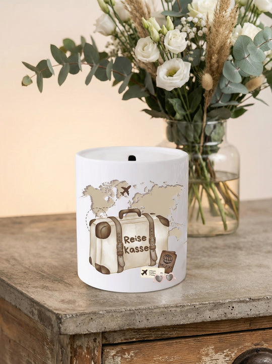 Keramikspardose Reisekasse - achtsame Geschenke für Frauen bei Alles auf Anfang in Bedburg, NRW