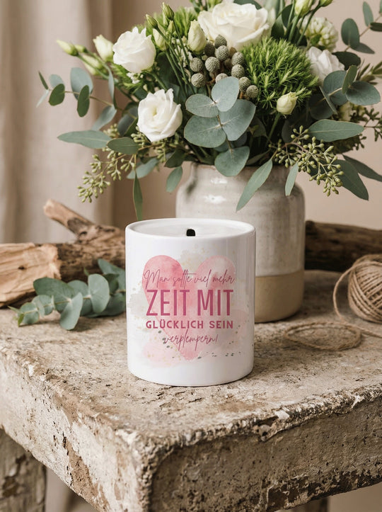 Keramikspardose Zeit zum Glücklich sein - achtsame Geschenke für Frauen bei Alles auf Anfang in Bedburg, NRW
