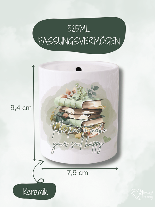 Take time to make your soul happy Keramikspardose - Alles auf Anfang - Geschenke für Frauen