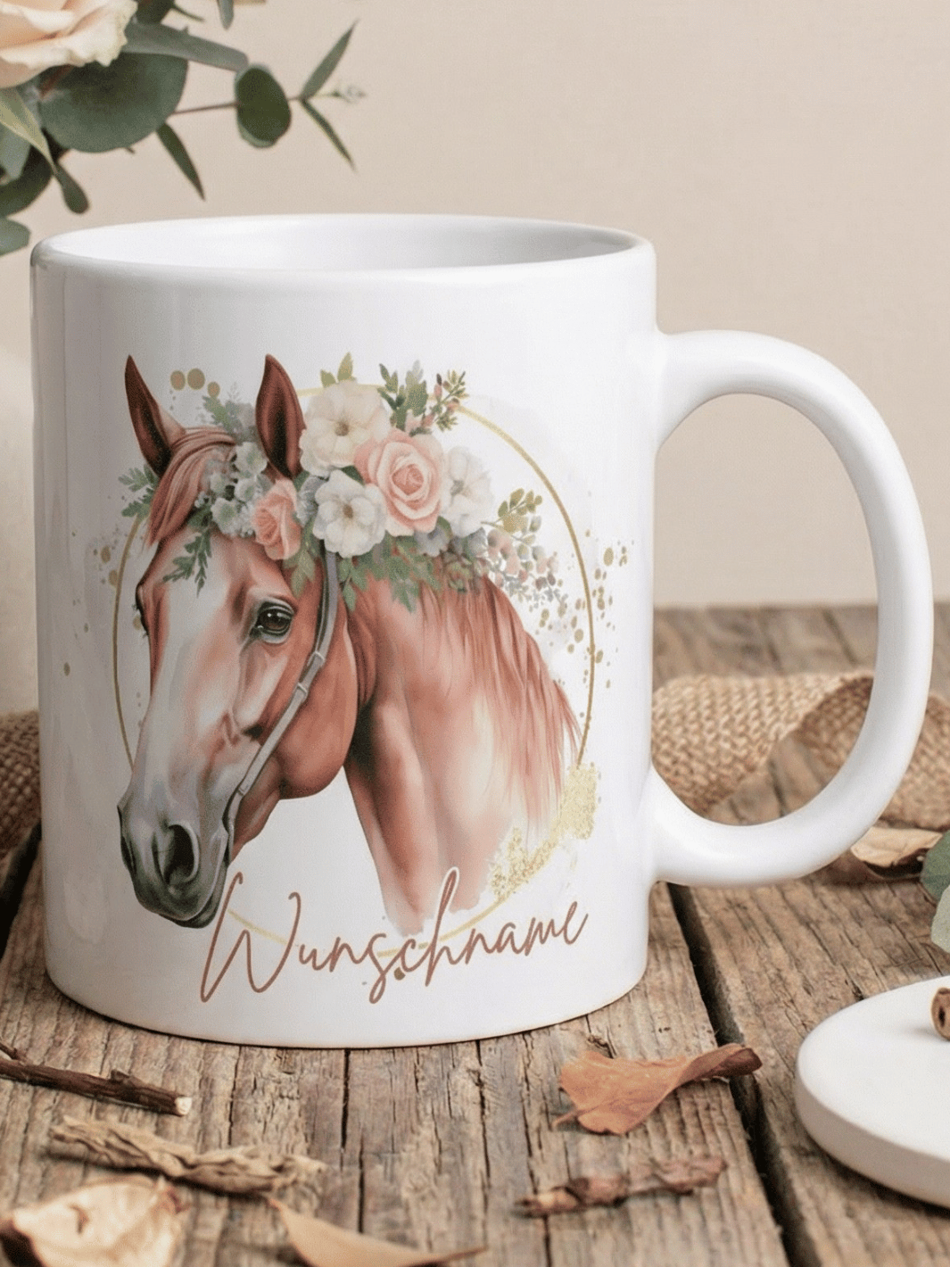 Pferd Tasse personalisiert. Achtsame Geschenke für Frauen und Mädchen bei Alles auf Anfang in Bedburg, NRW