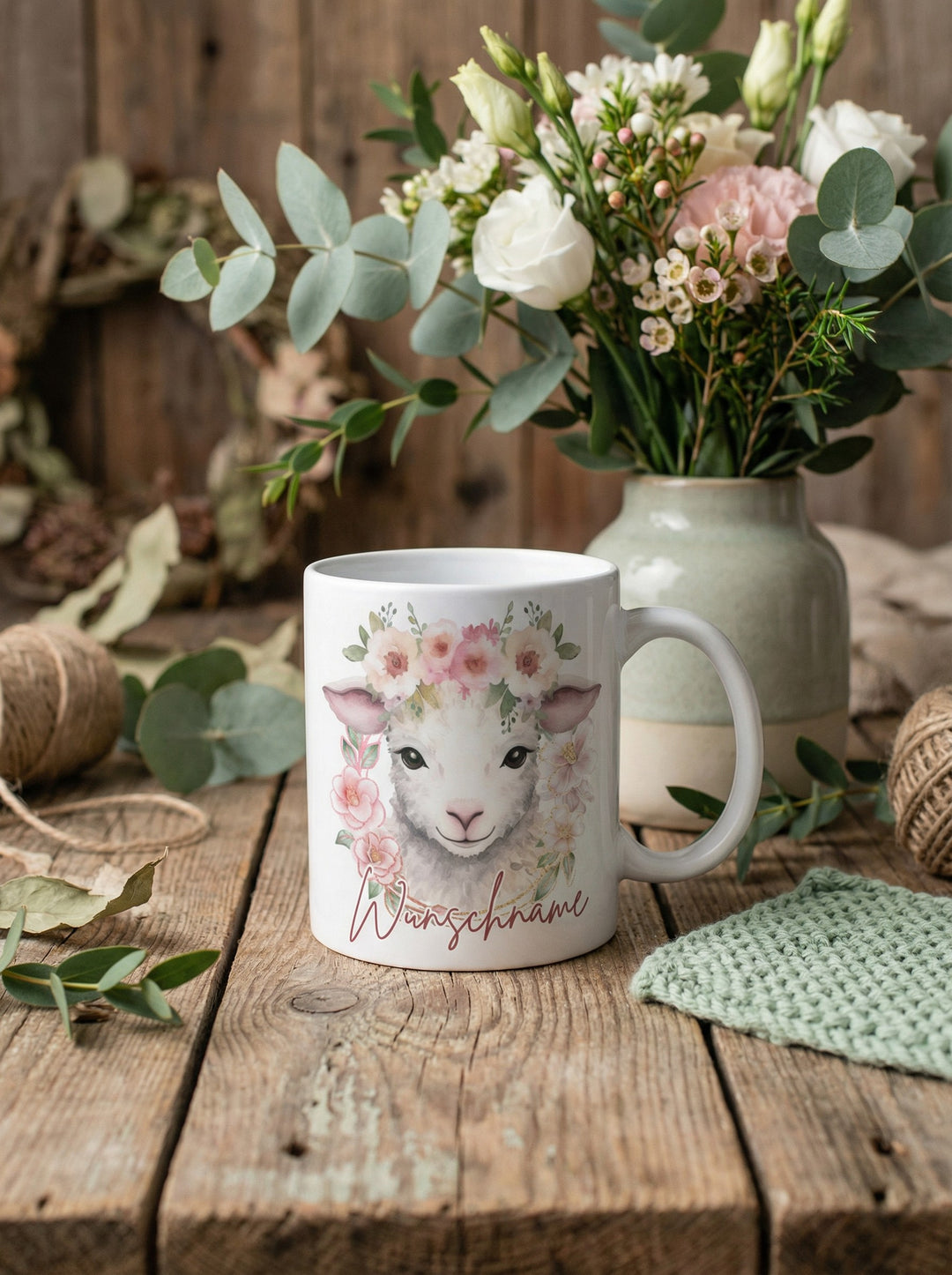 Schaf Tasse personalisiert. Achtsame Geschenke für Frauen und Mädchen bei Alles auf Anfang in Bedburg, NRW