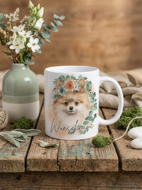 Spitz (Hund) Tasse personalisiert. Achtsame Geschenke für Frauen und Mädchen bei Alles auf Anfang in Bedburg, NRW