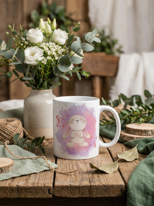 Take a deep breath Tasse personalisiert. Achtsame Geschenke für Frauen und Mädchen bei Alles auf Anfang in Bedburg, NRW