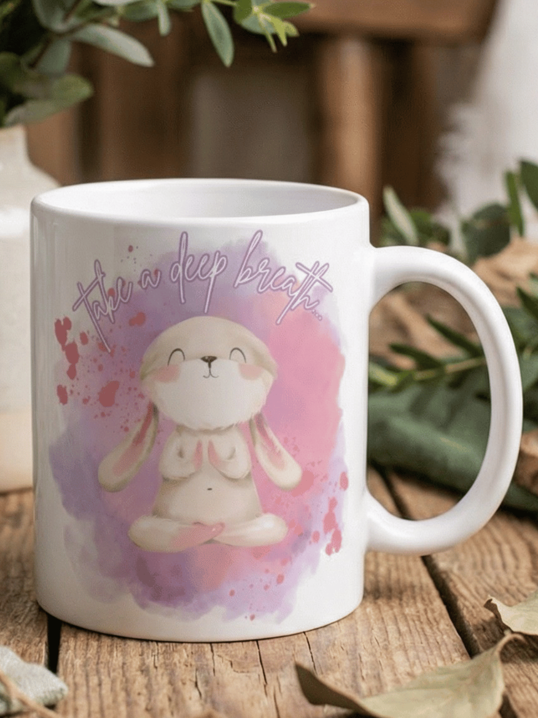 Take a deep breath Tasse personalisiert. Achtsame Geschenke für Frauen und Mädchen bei Alles auf Anfang in Bedburg, NRW