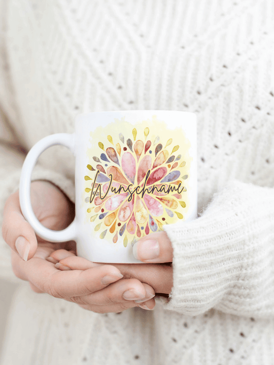 Keramiktasse mit Spruch „Träume bunt – lebe mutig“ – Geschenk für Frauen, Lebensfreude, Selbstverwirklichung & inneren Aufbruch