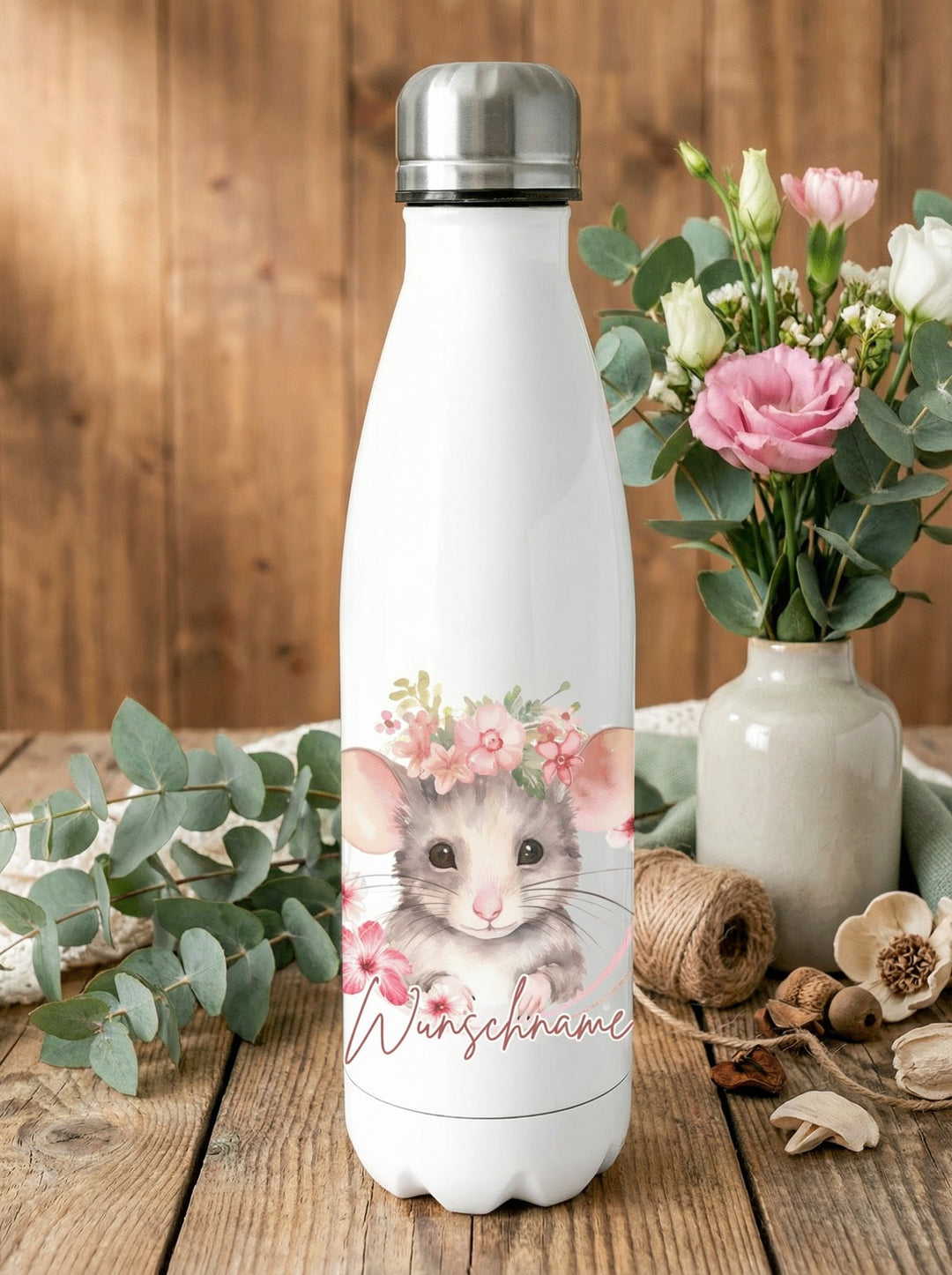 Maus Trinkflasche personalisiert - achtsame Geschenke für Frauen und Mädchen bei Alles auf Anfang in Bedburg, NRW
