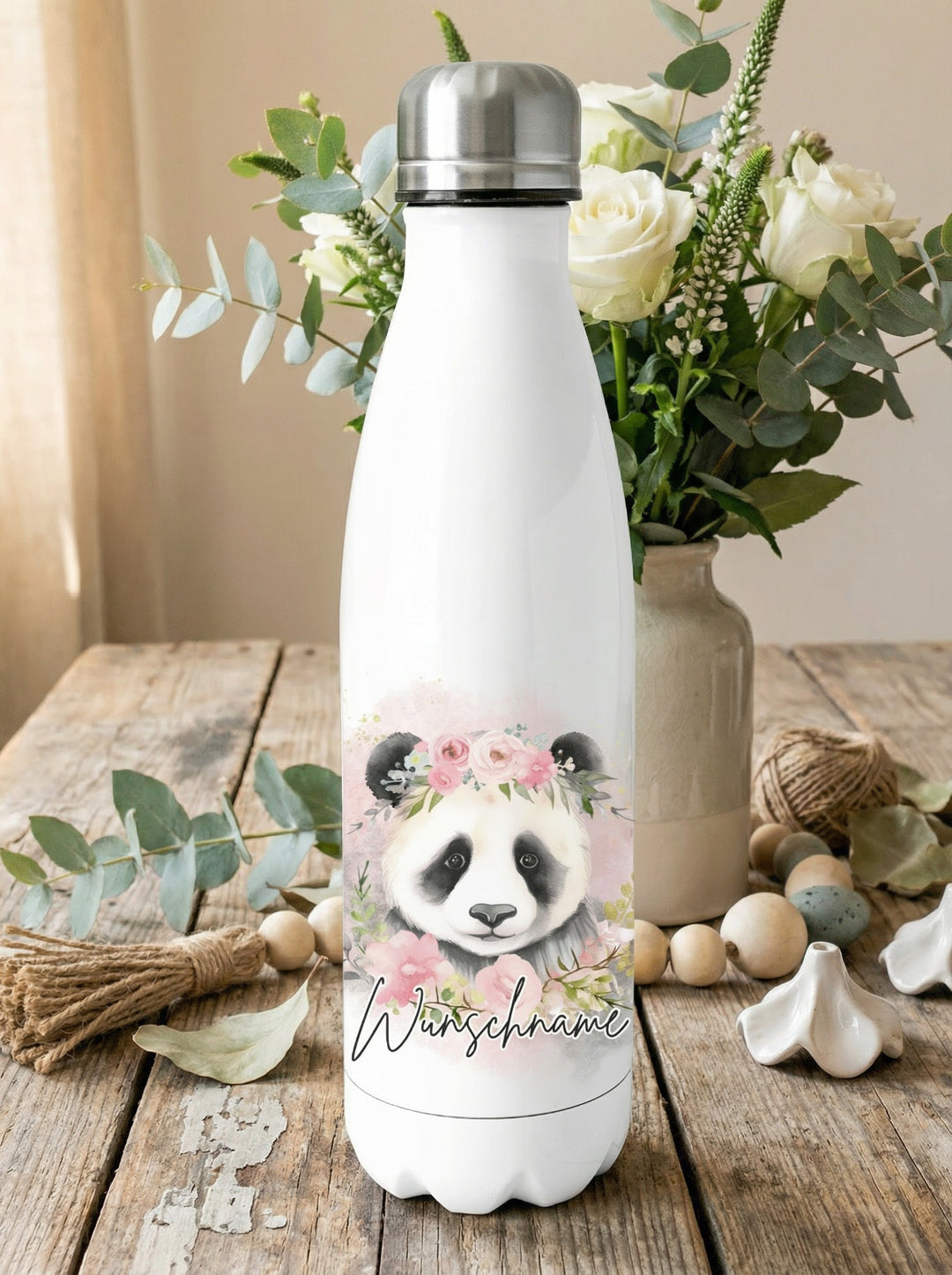 Panda Trinkflasche personalisiert - achtsame Geschenke für Frauen und Mädchen bei Alles auf Anfang in Bedburg, NRW