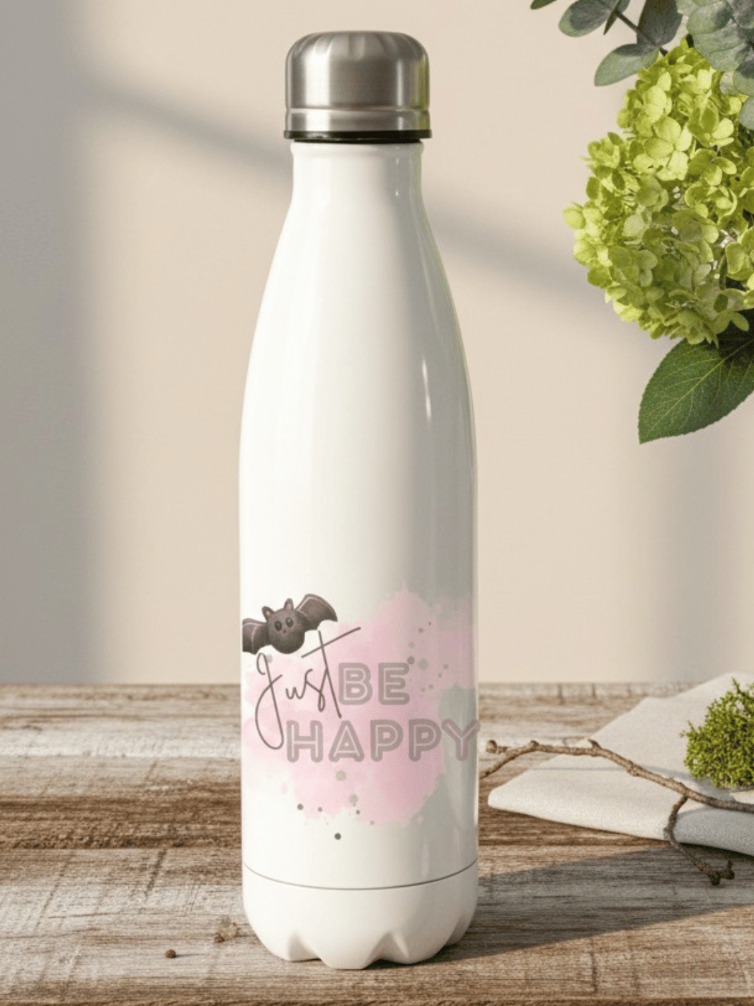 Trinkflasche Just be happy - achtsame Geschenke für Frauen bei Alles auf Anfang in Bedburg, NRW