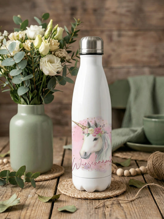 Trinkflasche Einhorn personalisierbar - achtsame Geschenke für Frauen und Mädchen bei Alles auf Anfang in Bedburg, NRW
