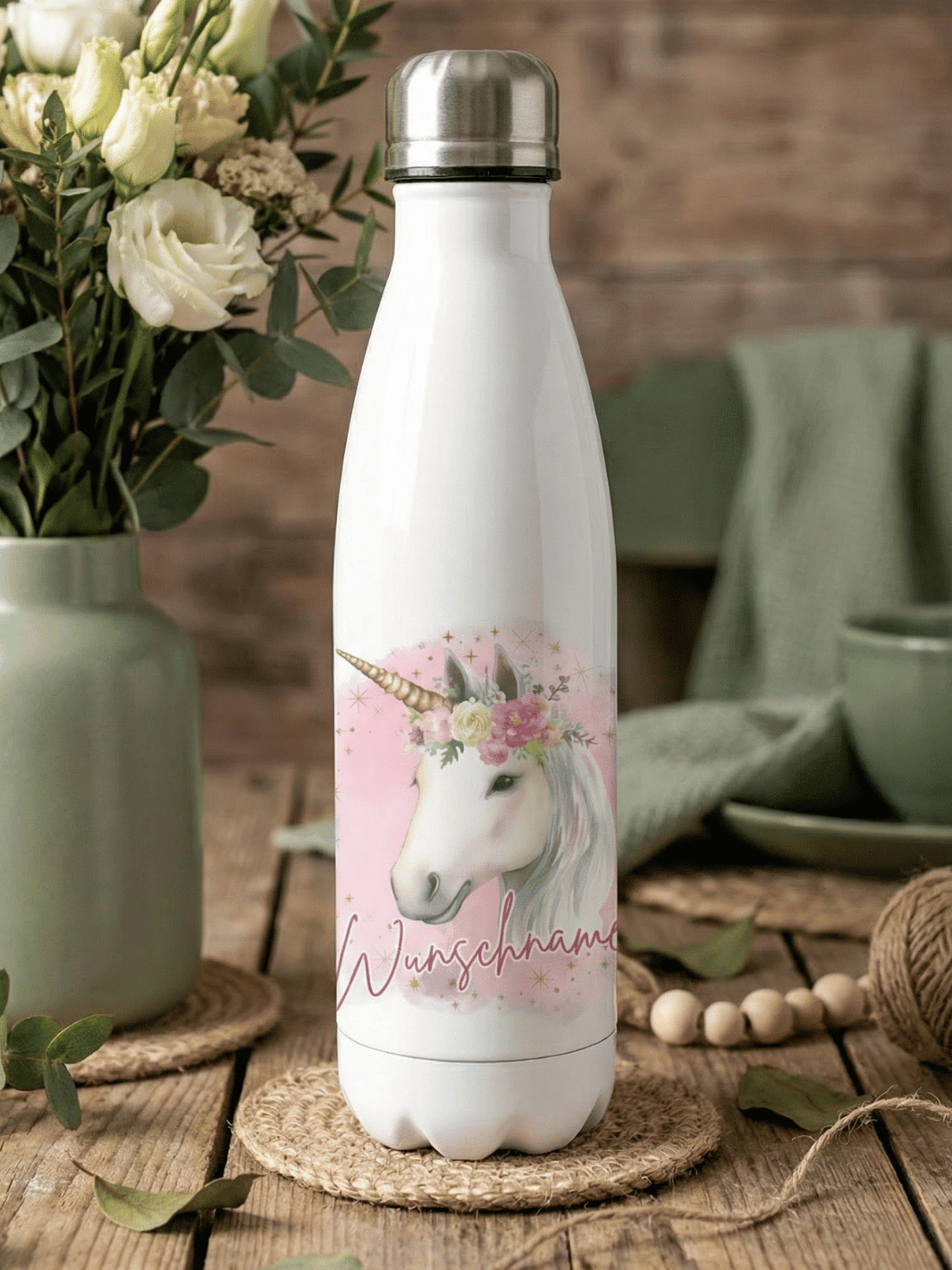 Trinkflasche Einhorn personalisierbar - achtsame Geschenke für Frauen und Mädchen bei Alles auf Anfang in Bedburg, NRW