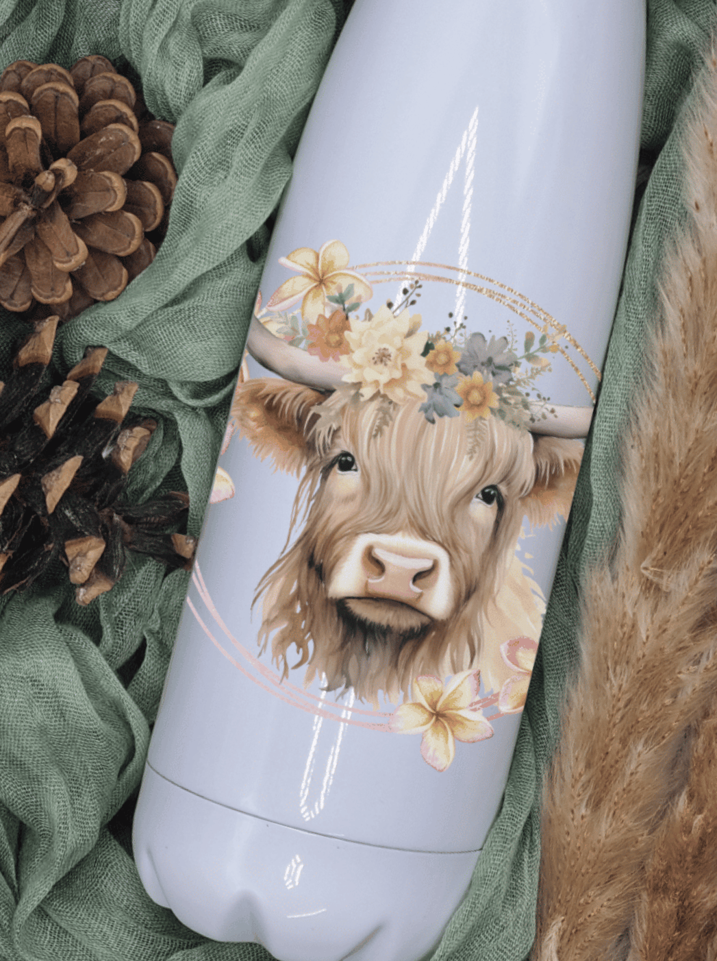 HIGHLAND COW Trinkflasche 500ml (personalisierbar)