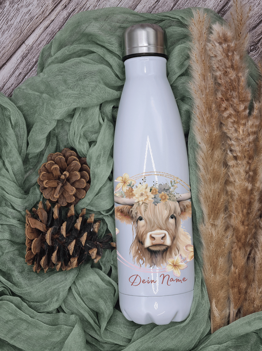 HIGHLAND COW  | Kuh Trinkflasche 500ml (personalisierbar)