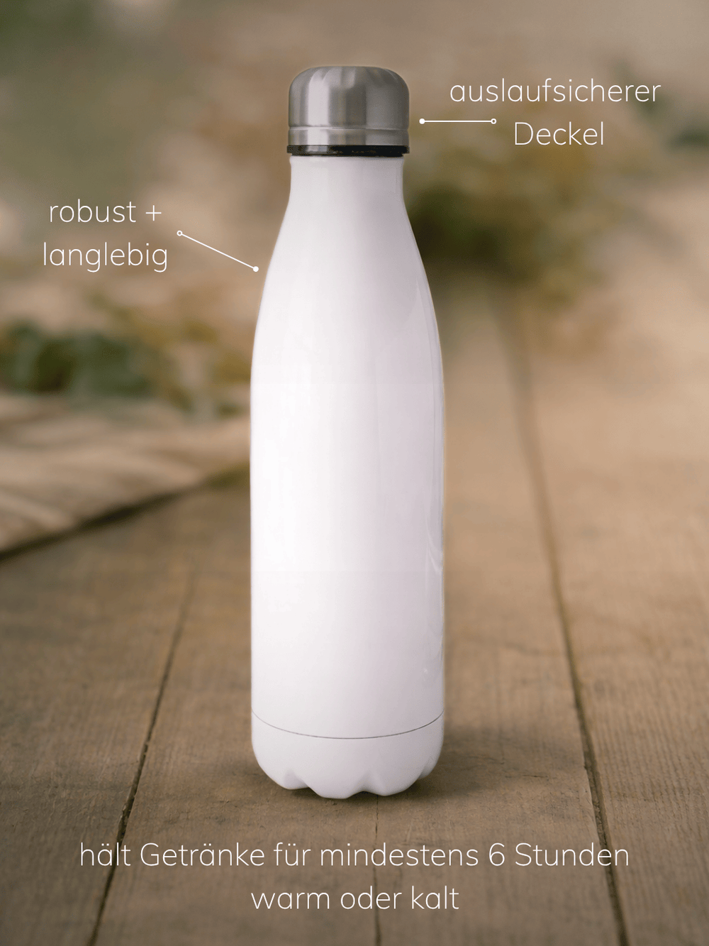 Informationen Trinkflasche aus Edelstahl. Achtsame Geschenke für Frauen bei Alles auf Anfang in Bedburg, NRW