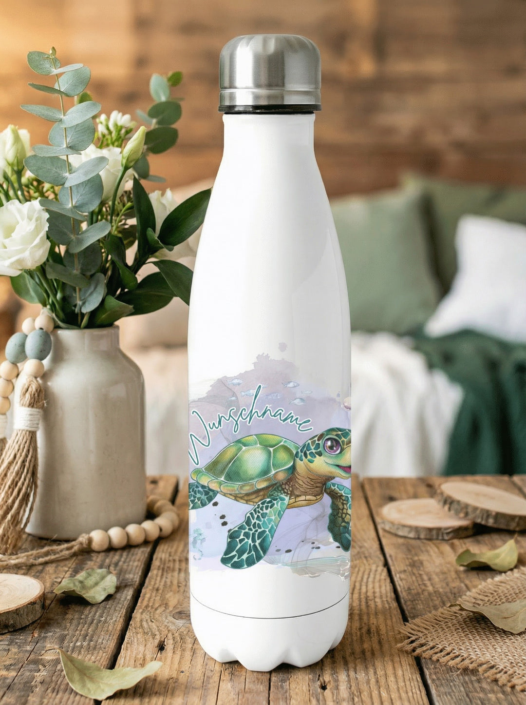 Schildkröte Trinkflasche personalisiert - achtsame Geschenke für Frauen und Mädchen bei Alles auf Anfang in Bedburg, NRW