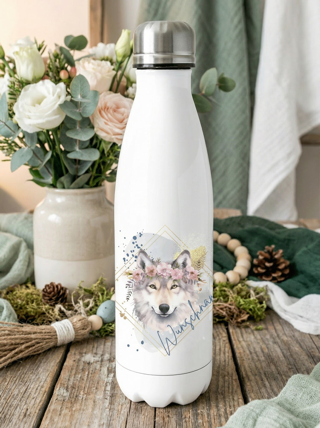 Wolfr Trinkflasche personalisiert - achtsame Geschenke für Frauen und Mädchen bei Alles auf Anfang in Bedburg, NRW