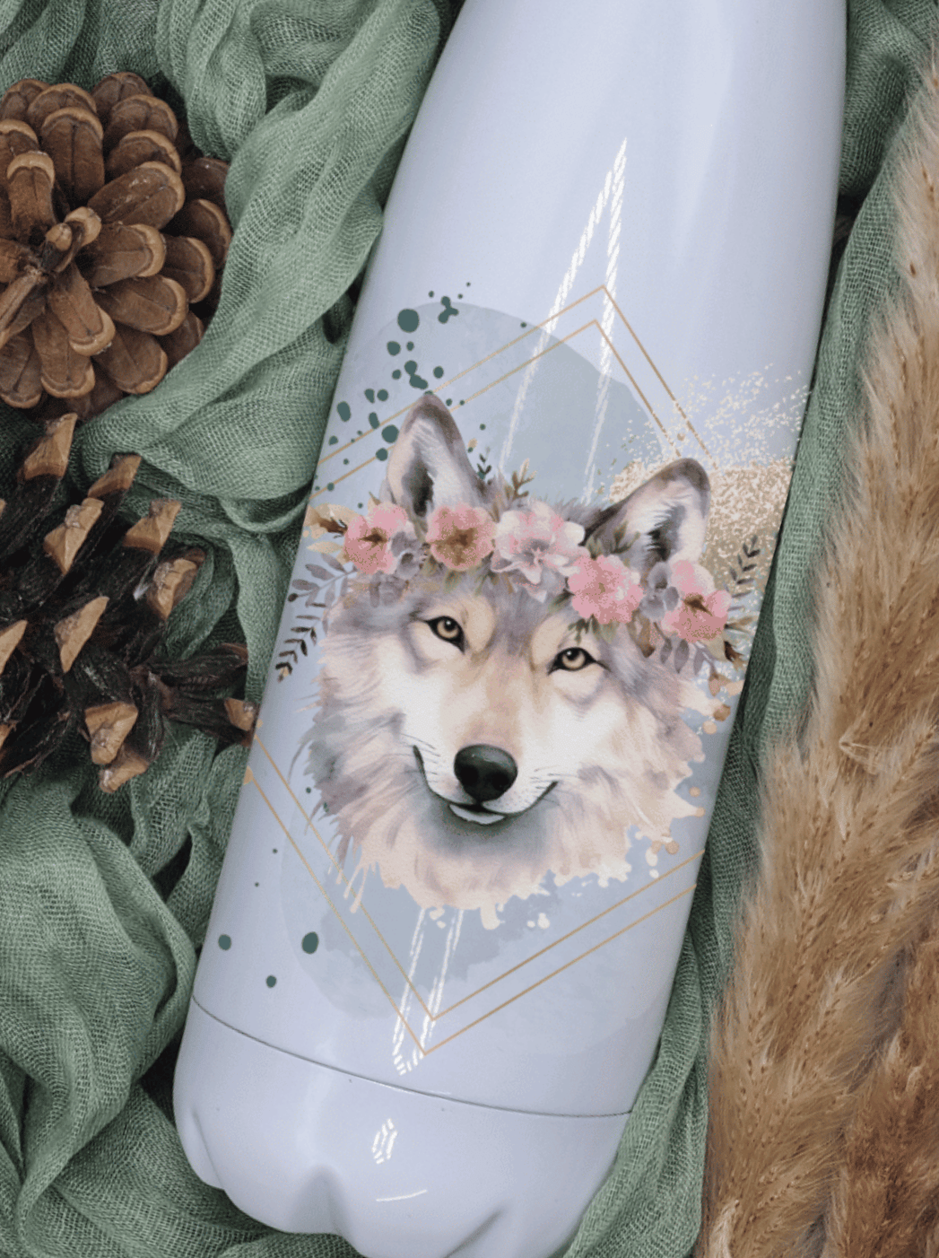 WOLF Trinkflasche 500ml (personalisierbar)