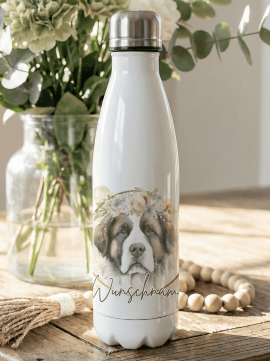 personalisierte Trinkflasche Bernhardiner - achtsame Geschenke für Frauen bei Alles auf Anfang in Bedburg, NRW
