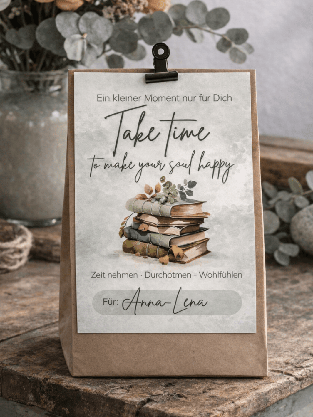 Verpackung kleines Geschenkset Take Time - achtsame Geschenke für Frauen bei Alles auf Anfang in Bedburg, NRW