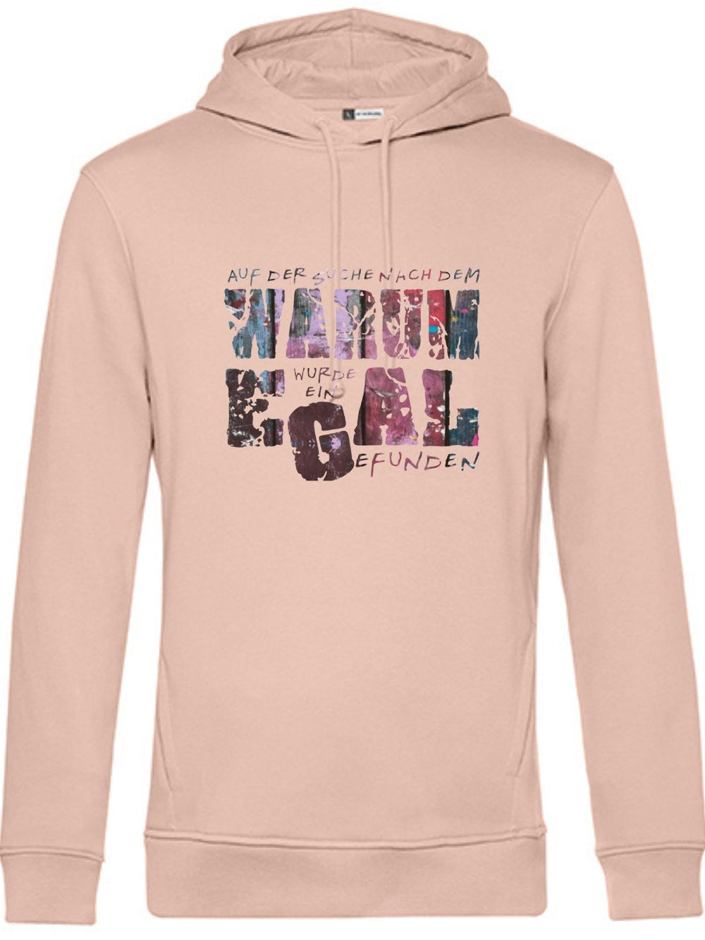 WARUM EGAL Hoodie slimfit |soft rose| L (Musterverkauf)