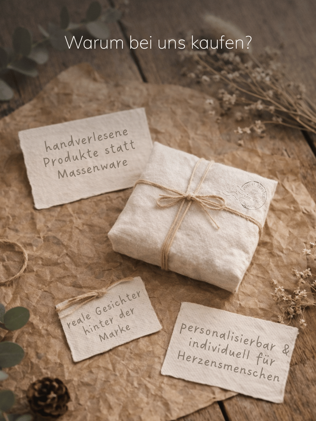 Warum du in unserer Manufaktur kaufen solltest. Achtsame Geschenke für Frauen bei Alles auf Anfang in Bedburg, NRW