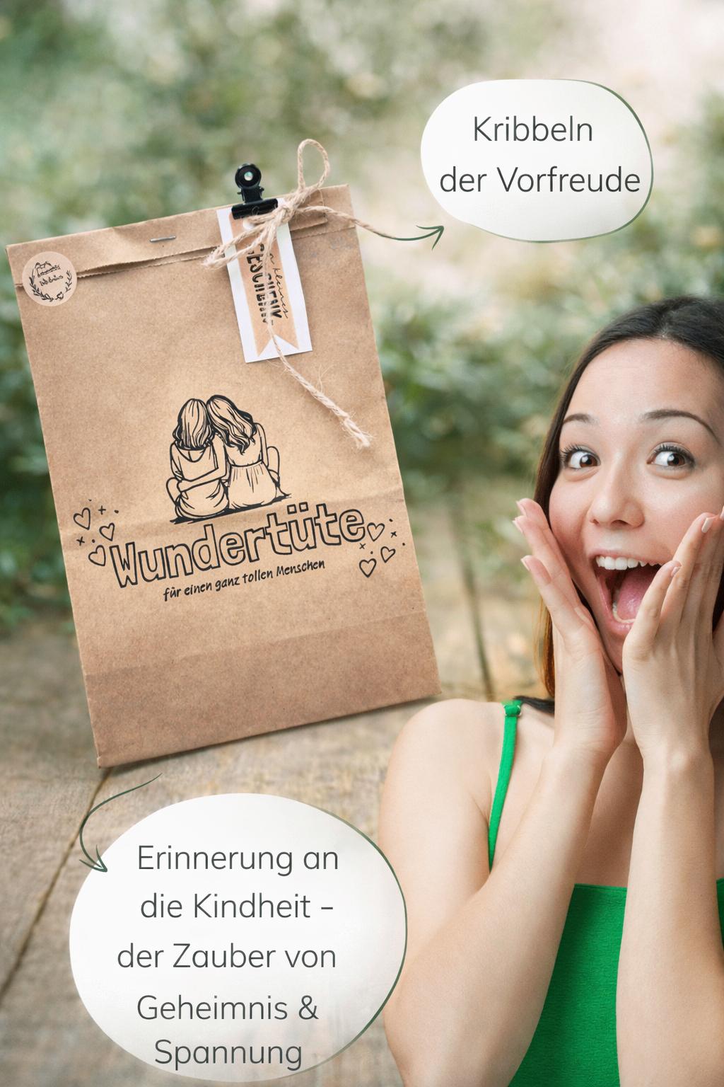 Nachhaltige Wundertüten für Frauen – liebevoll gepackt mit kleinen Geschenken. Achtsames Geschenk für Frauen. Alles auf Anfang - Geschenkeshop aus Bedburg NRW