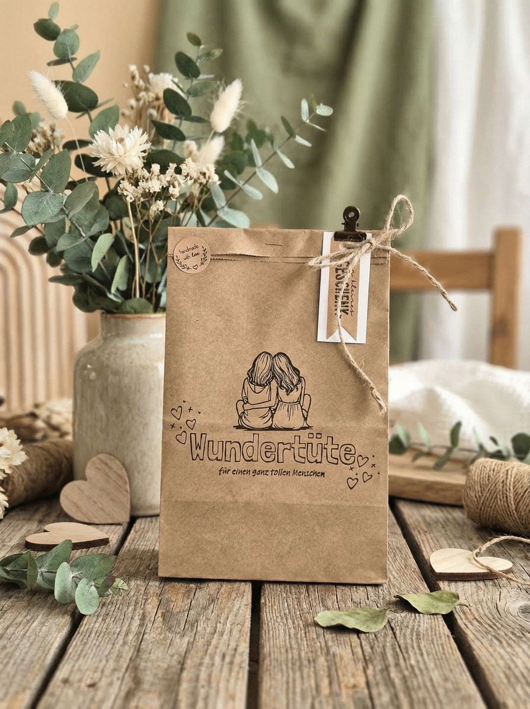 Nachhaltige Wundertüten für Frauen – liebevoll gepackt mit kleinen Geschenken. Achtsames Geschenk für Frauen. Alles auf Anfang - Geschenkeshop aus Bedburg NRW