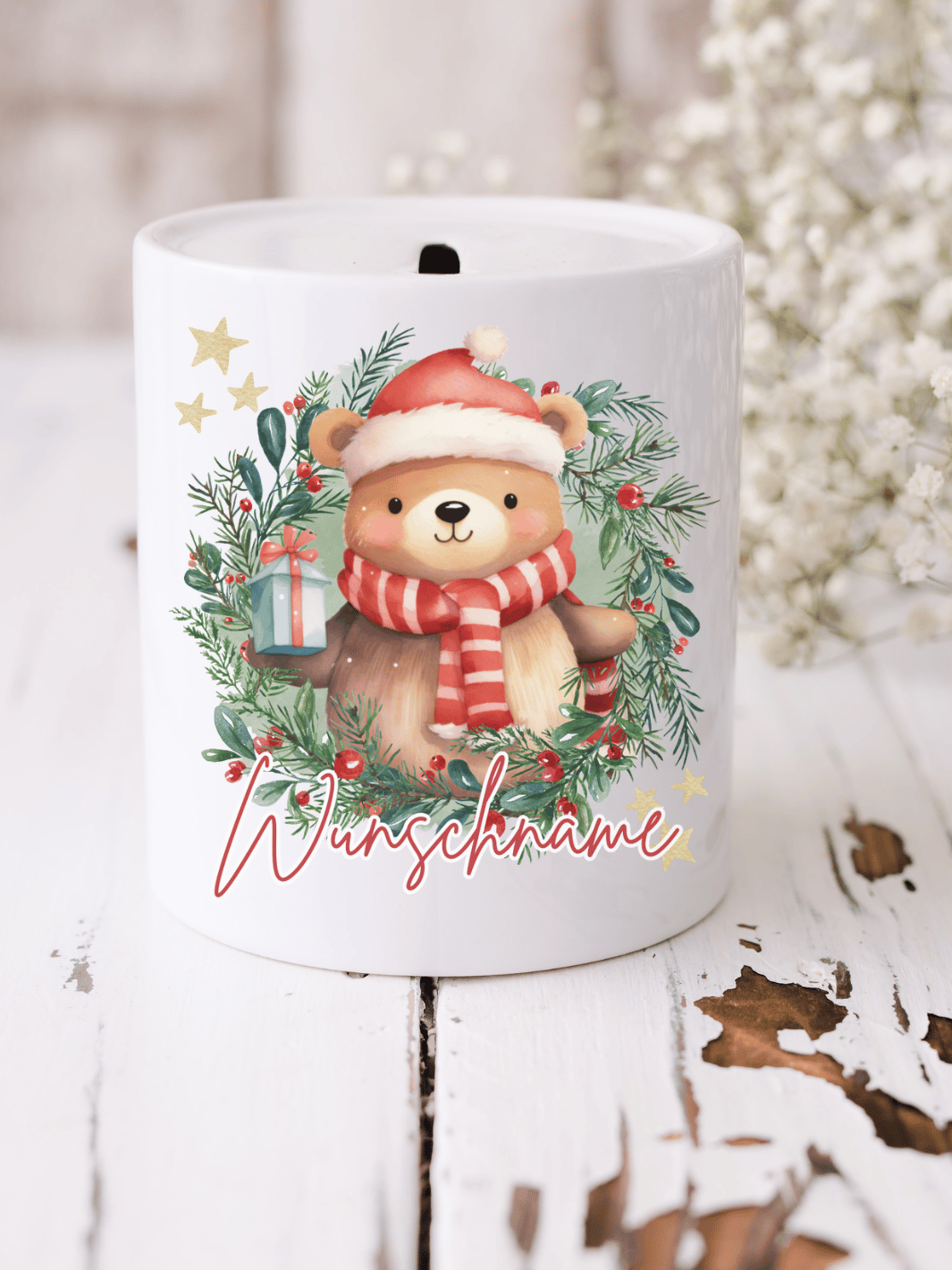 X-MAS Bär Keramikspardose - Alles auf Anfang - Geschenke für Frauen