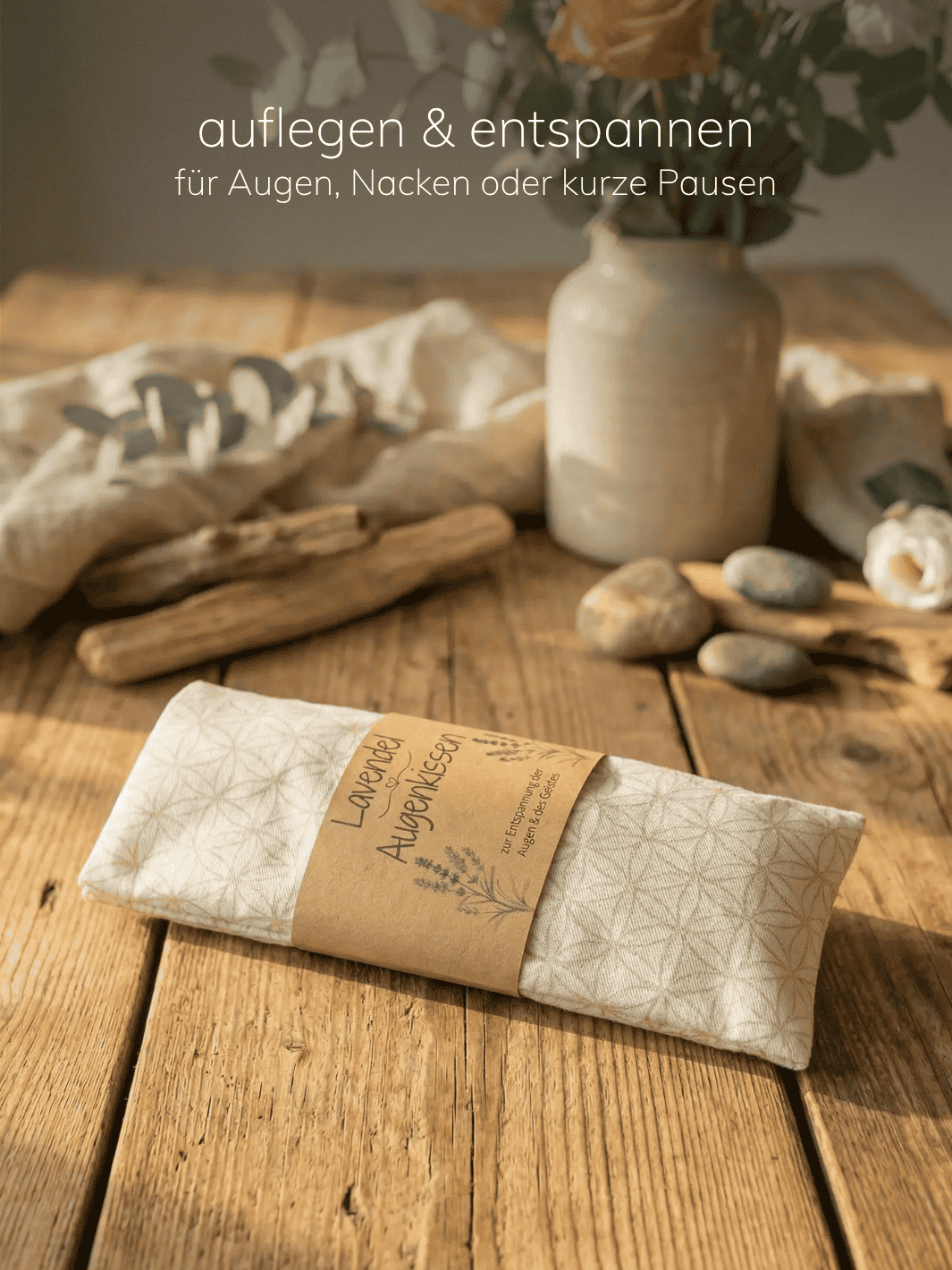 AUGENKISSEN Lavendel BIO.  Achtsame Geschenke für Frauen bei Alles auf Anfang in Bedburg, NRW