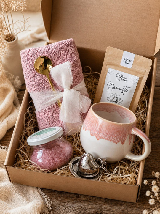 Badeglück Geschenkbox - achtsame Geschenke für Frauen, Alles auf Anfang