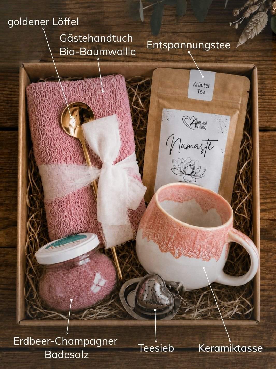 Badeglück Geschenkbox - achtsame Geschenke für Frauen, Alles auf Anfang