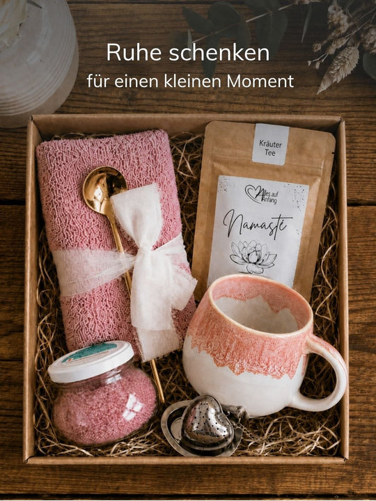 Badeglück Geschenkbox - achtsame Geschenke für Frauen, Alles auf Anfang