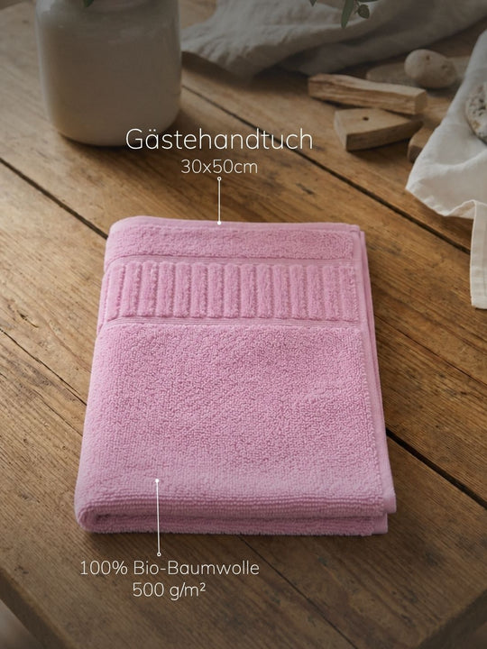 Gästehandtuch altrosa  - achtsame Geschenke für Frauen, Alles auf Anfang