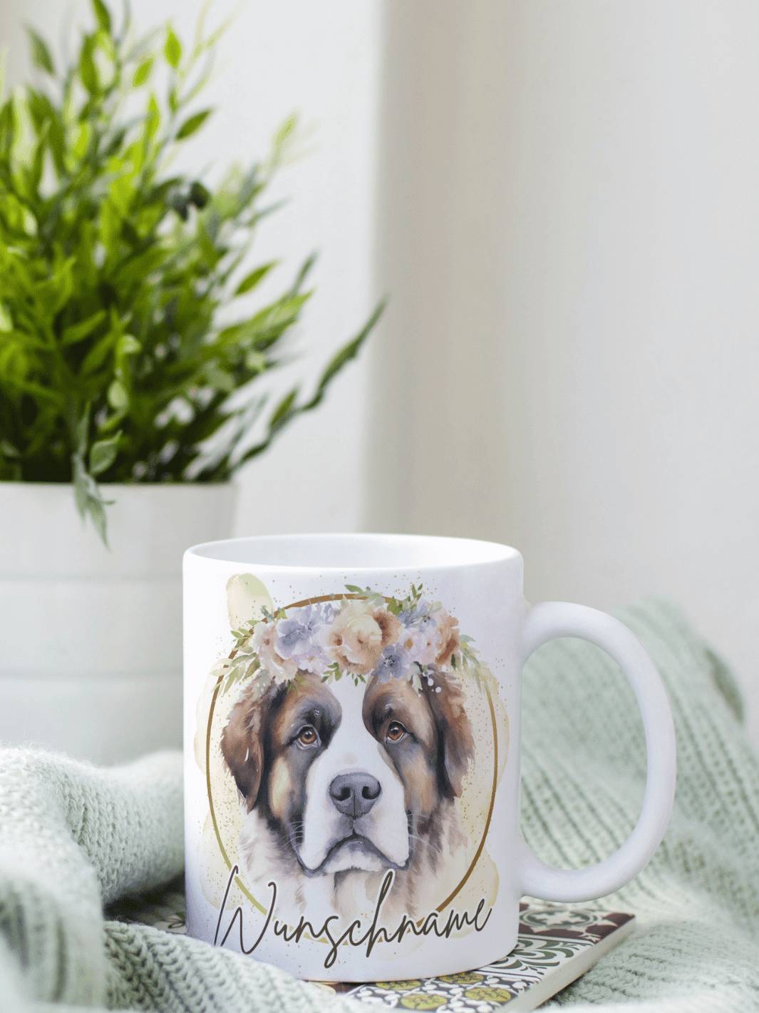 BERNHARDINER Tasse - Alles auf Anfang - personalisierte Geschenke für Frauen