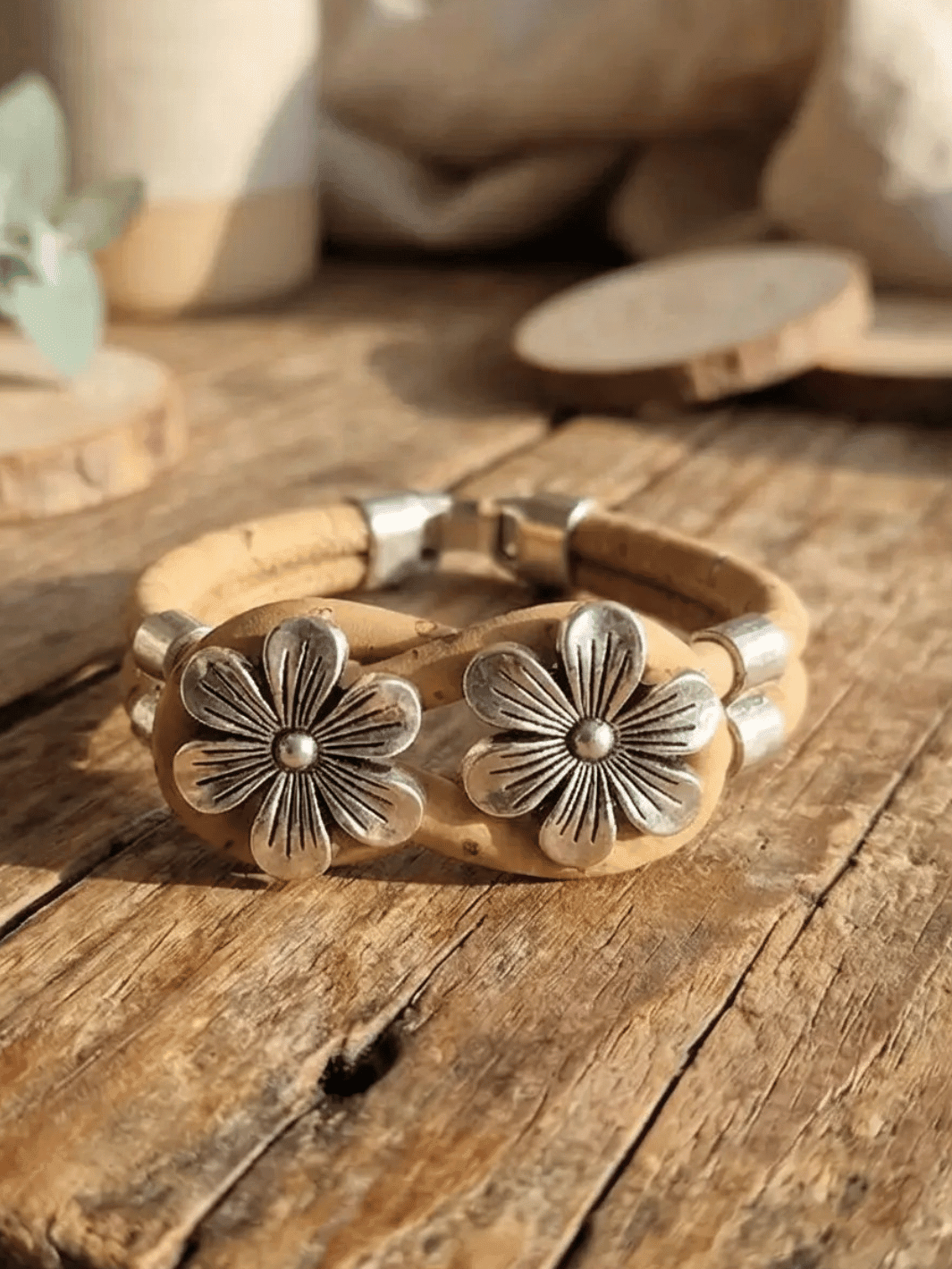 naturfarbenes Blumen Korkband - achtsame Geschenke für Frauen bei Alles auf Anfang in Bedburg, NRW