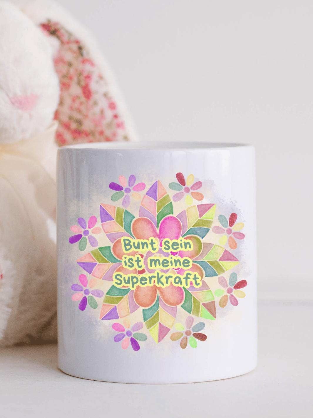 BUNT IST MEINE SUPERKRAFT Spardose - Alles auf Anfang - personalisierte Geschenke für Frauen