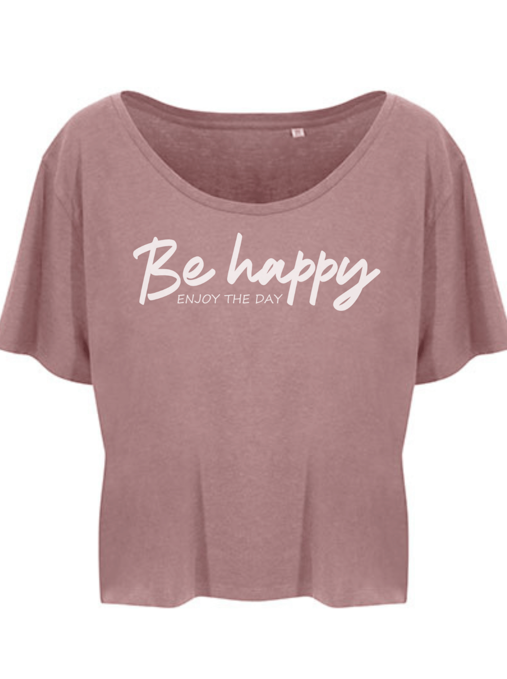 BE HAPPY Damen Crop Top dusty Pink