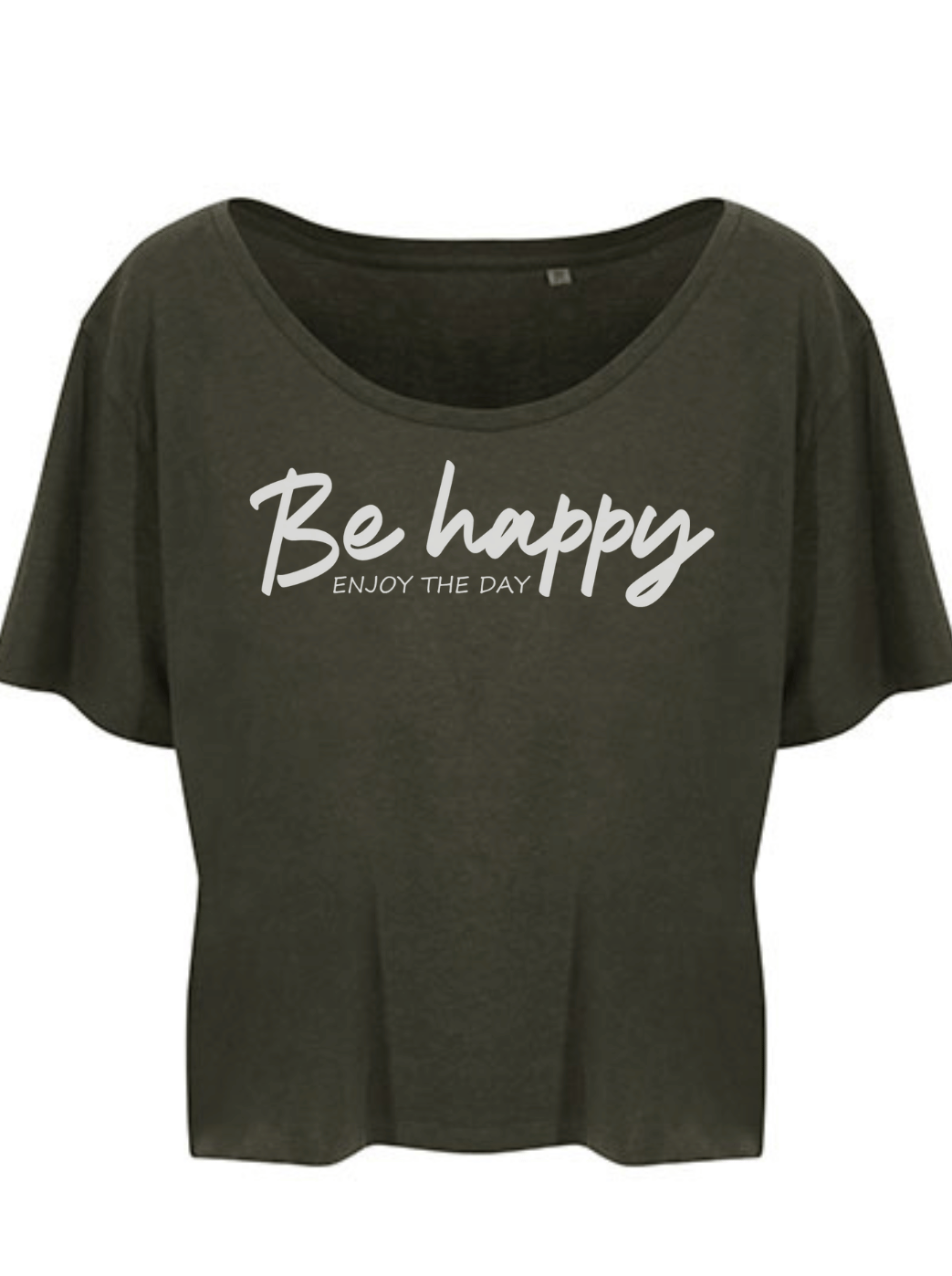 BE HAPPY Damen Crop Top fern green