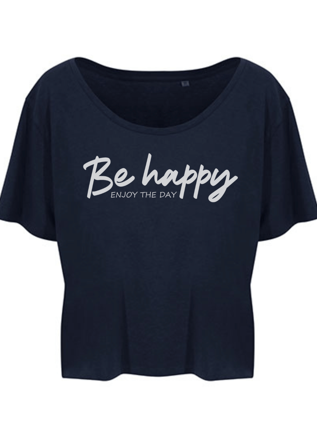 BE HAPPY Damen Crop Top navy