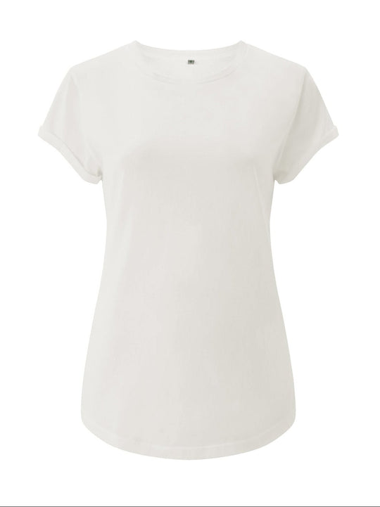 Damen T-Shirt rolled Arms (Auslaufartikel Farbe) white mist