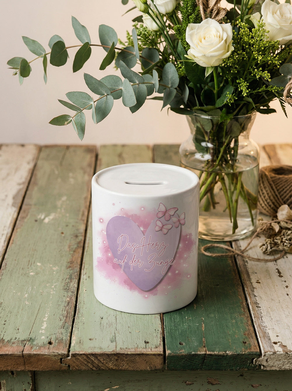 DAS HERZ AUF DER ZUNGE Spardose - Alles auf Anfang - personalisierte Geschenke für Frauen