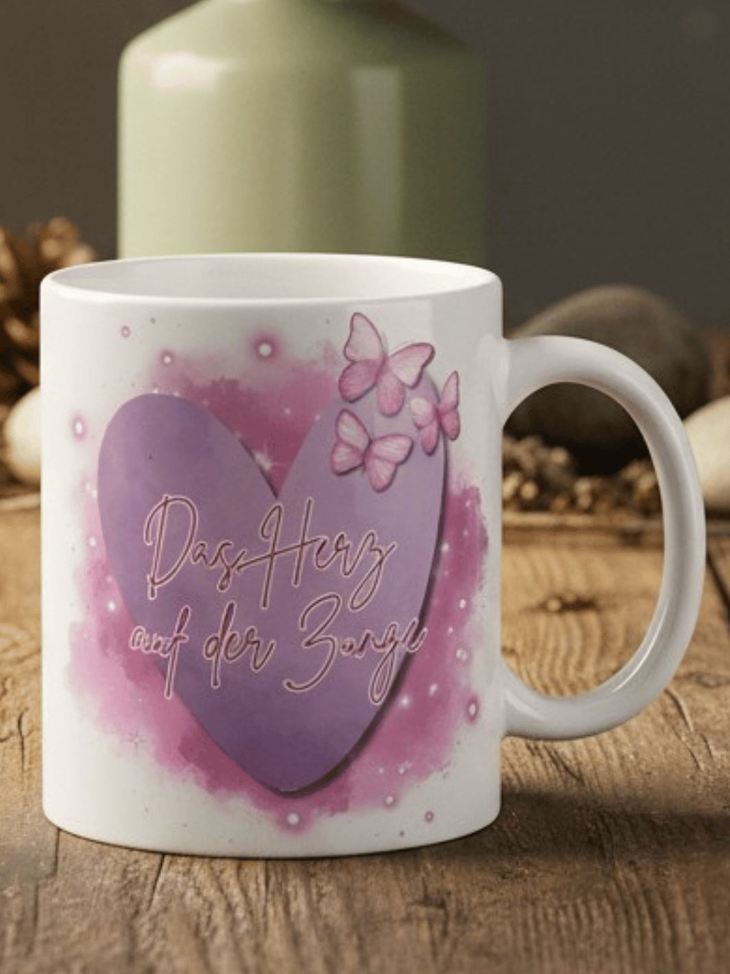 DAS HERZ AUF DER ZUNGE Tasse - Alles auf Anfang - personalisierte Geschenke für Frauen