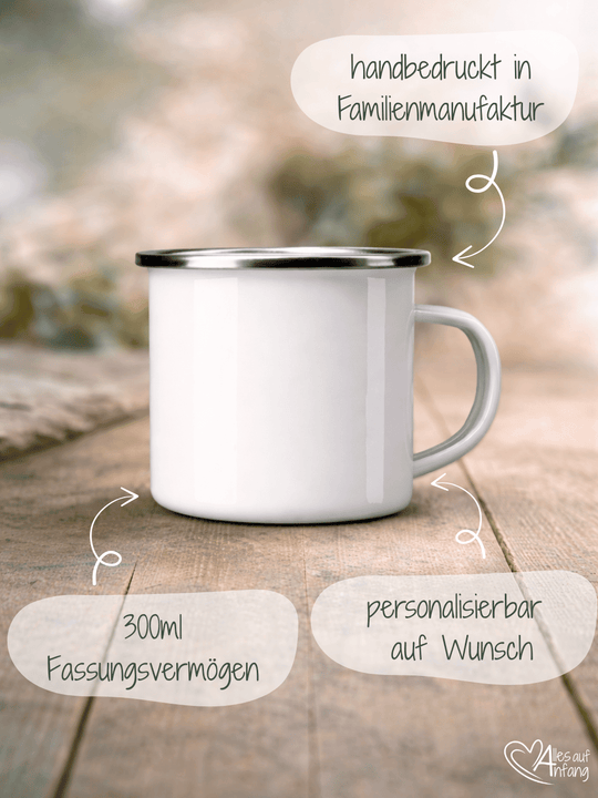 Produktinformationen für Emaillebecher bei Alles auf Anfang - achtsame Geschenke für Frauen aus Bedburg, NRW.