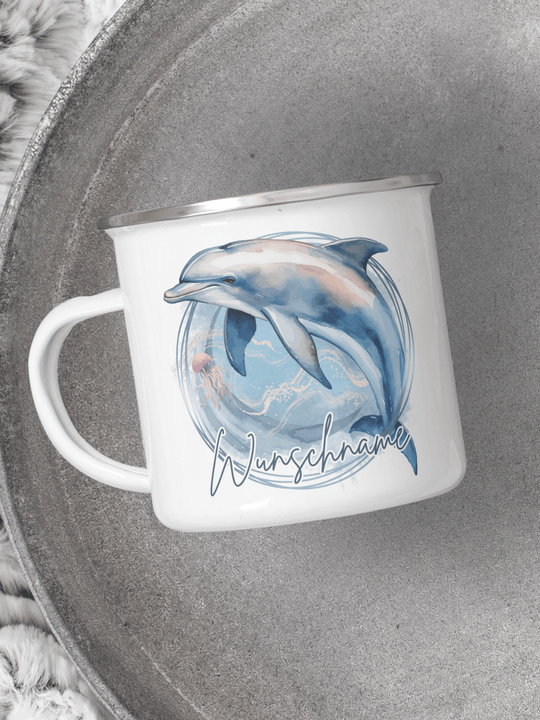 DELFIN Emaillebecher - Alles auf Anfang - personalisierte Geschenke für Frauen
