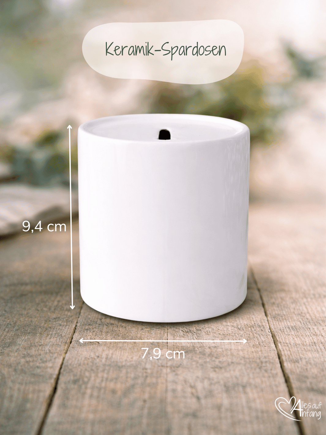 Größenangaben Keramikspardose - achtsame Geschenke für Frauen bei Alles auf Anfang in Bedburg, NRW