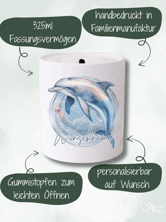 DELFIN Spardose - Alles auf Anfang - personalisierte Geschenke für Frauen