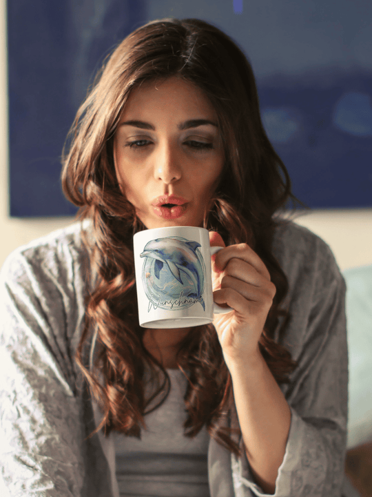 DELFIN Tasse - Alles auf Anfang - personalisierte Geschenke für Frauen
