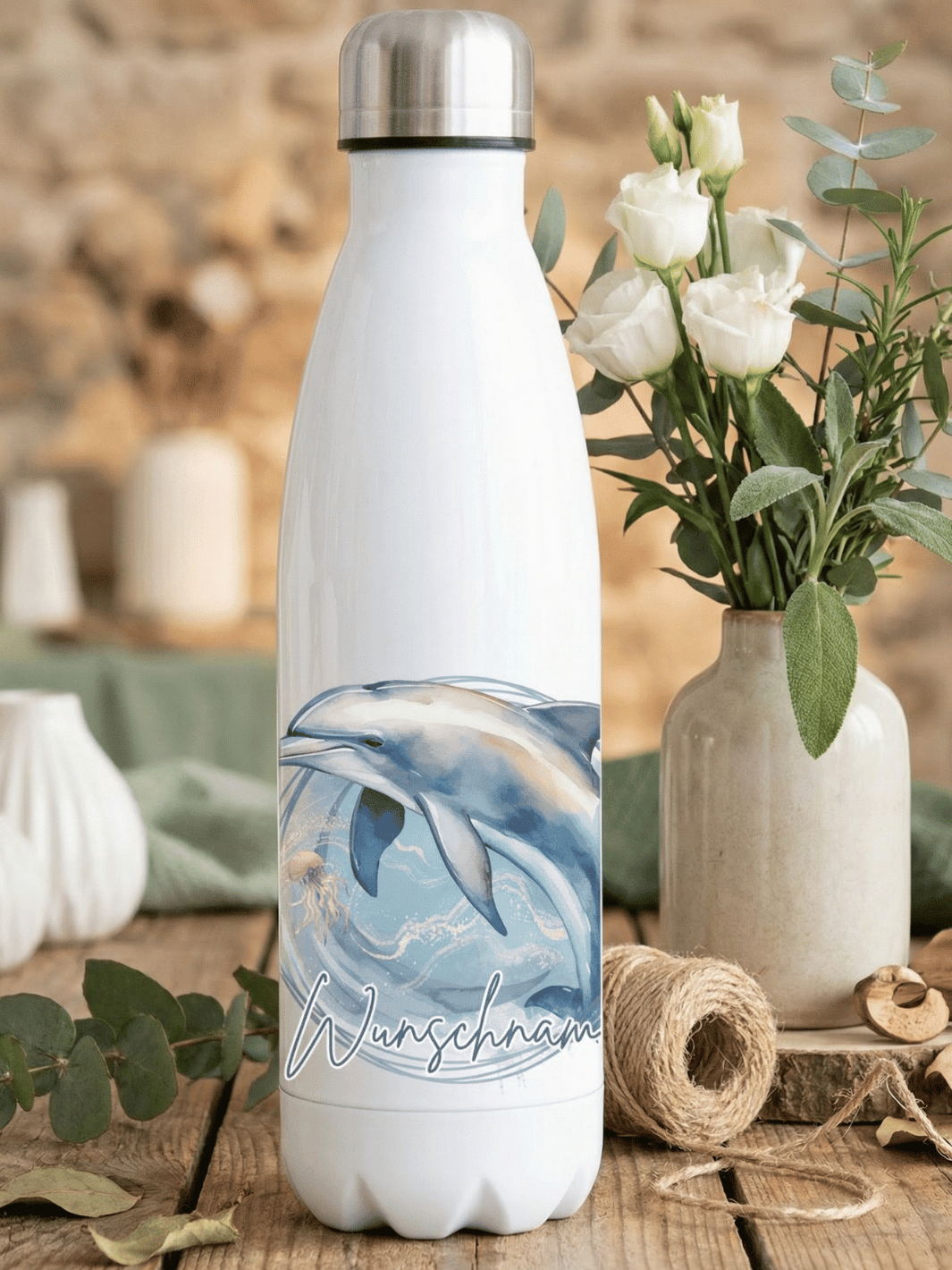 DELFIN Trinkflasche - Alles auf Anfang - personalisierte Geschenke für Frauen